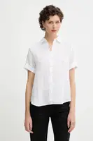 Lněná košile Marc O'Polo bílá barva, regular, s klasickým límcem, M04113541135