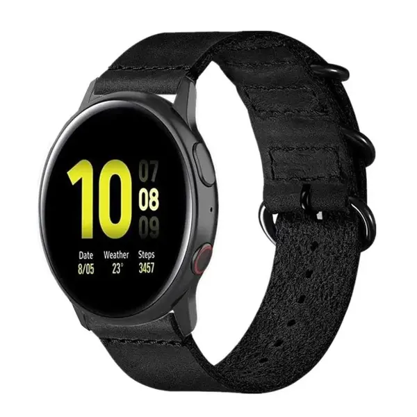 Lenuo elegantní kožený strap 20 mm (černá)