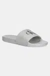 Pantofle Calvin Klein Jeans SLIDE MONOGRAM pánské, šedá barva, YM0YM01271