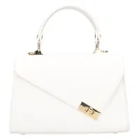 Menšia dámska kožená kabelka Italia Pia - biela