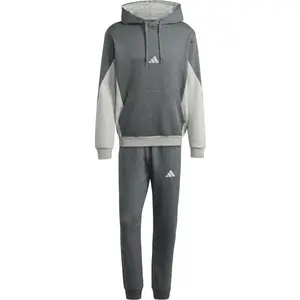 adidas SPORTSWEAR FLEECE COLORBLOCK TRACK SUIT Pánska tepláková súprava, tmavo sivá, veľkosť