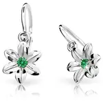 Cutie Jewellery Dětské náušnice z bílého zlata C1993-10-X-2 zelená