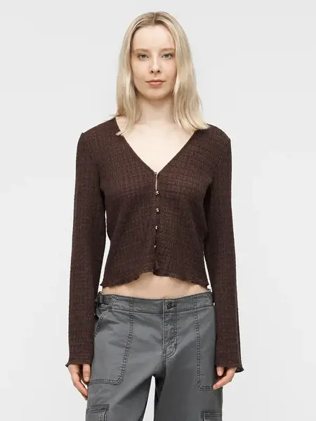 ONLY Kardigán 'ONLILSE'  tmavohnedá