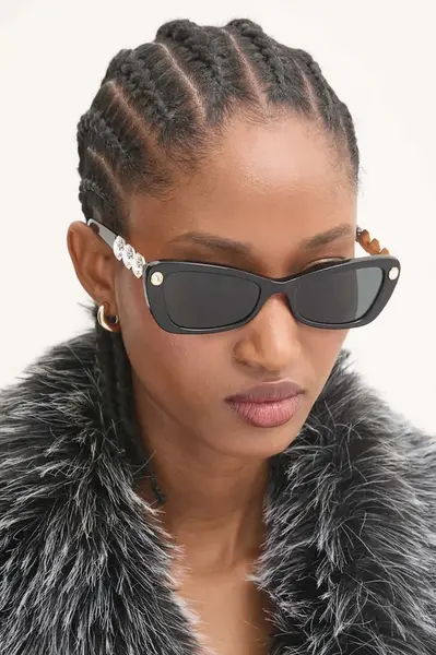 Sluneční brýle Swarovski MILLENIA dámské, černá barva, 5706550