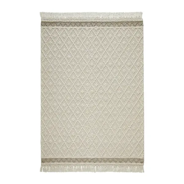 Linea Natura RUČNĚ TKANÝ KOBEREC, 70/130 cm, barvy stříbra, béžová
