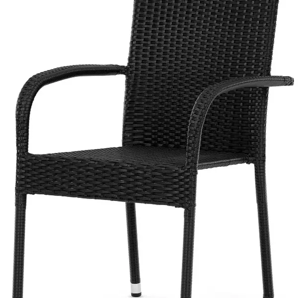 AUTRONIC zahradní židle AZC-S2113 BK černá, polyratan