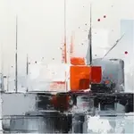 OBRAZ NA KOVU, abstraktní, 30/30/2 cm