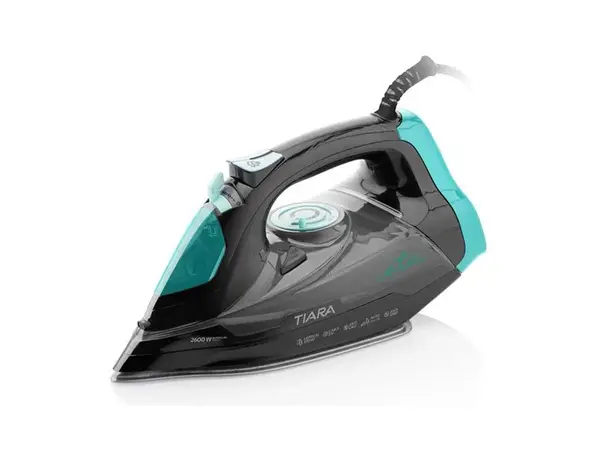 Žehlička ETA Tiara II 3269 90000 - rozbaleno/dropný odštěpek na kraji žehlící plochy; poškozený obal