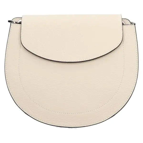 Dámská kožená crossbody kabelka Italia Locita - krémová