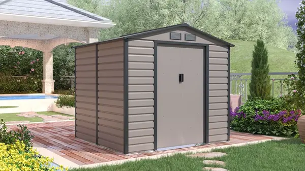 Záhradný domček G21 GAH 407 - 213 X 191 cm, sivý PE63900521