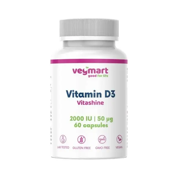 Vegmart Vitashine Vitamín D3 2000 IU, 60 kapsúl