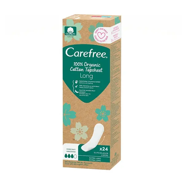 CAREFREE Slipové vložky Organic Cotton Long Varianta 24 ks