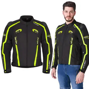 Moto bunda W-TEC Tonkawo černá-fluo L