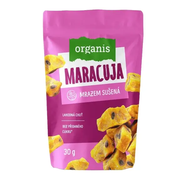 Organis Mrazem sušená maracuja kostky 30 g