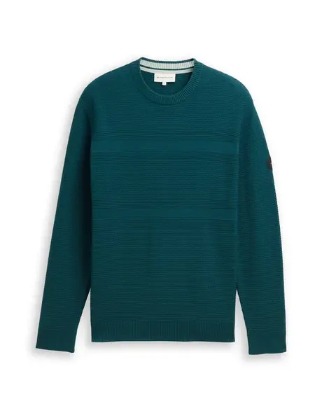 TOM TAILOR Sveter  smaragdová