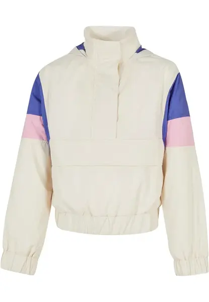 Girls' Light 3-Tone Pull-Over Jacket White Sand/Purpleday/Girlypink