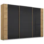 Rauch Möbel SKŘÍŇ S POSUVNÝMI DVEŘMI, antracitová, dub artisan, 271/210/62 cm