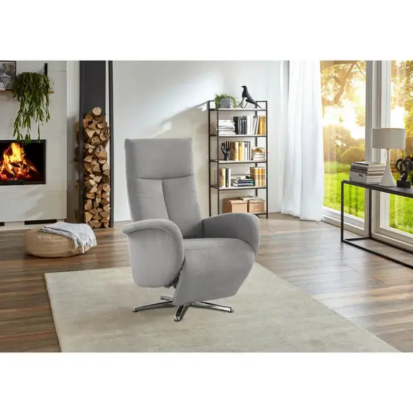 Sit & More RELAXAČNÍ KŘESLO, textil, barvy stříbra