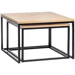 Carryhome SADA KONFERENČNÍCH STOLKŮ, dřevo, 60-70/40-46/60-70 cm