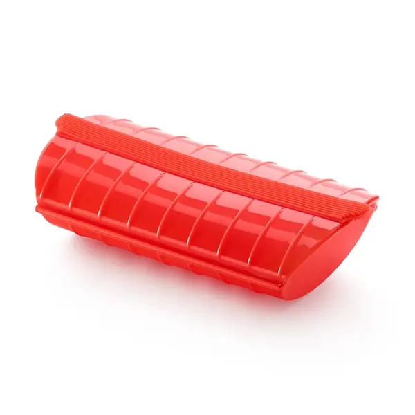 Napařovací hrnec do mikrovlnné trouby Lekue 24 cm červená barva