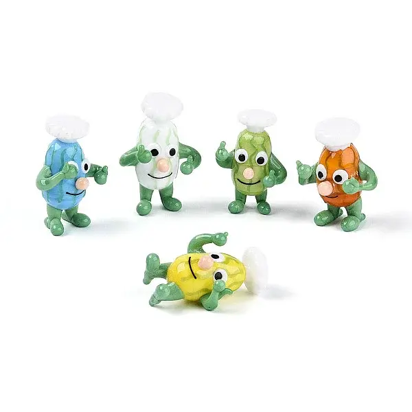 Handmade Lampwork Cartoon Chef Display Decorations