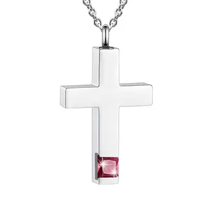 Cross Urn Ashes Pendant Necklace