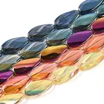 Electroplate Transparent Glass Beads Strands