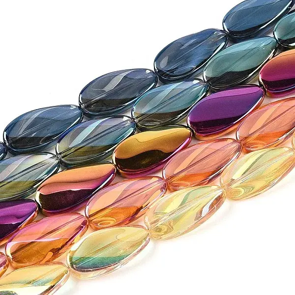 Electroplate Transparent Glass Beads Strands