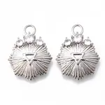 Brass Micro Pave Clear Cubic Zirconia Pendants