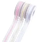 3 Roll 3 Colors Polyester Flower Embroidery Lace Ribbon
