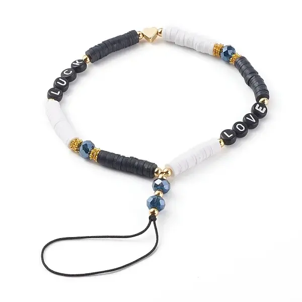 Polymer Clay Heishi Beaded Mobile Straps