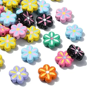 30Pcs Alloy Enamel Beads