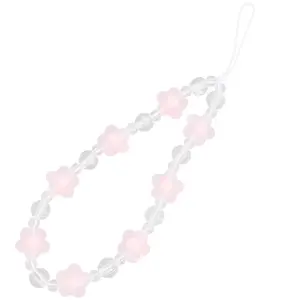 Plastic Beaded Mobile Phone Lanyard Wrist Strap