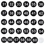 1 Set Round ABS Plastic Number Brooches Sets