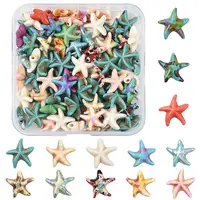 100Pcs 13 Styles Synthetic Turquoise Dyed Beads