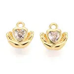 Brass Pave Cubic Zirconia Charms