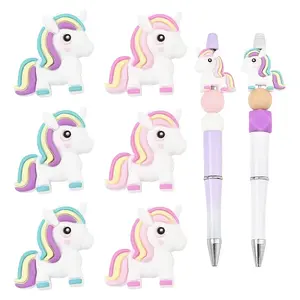 10Pcs 2 Colors Silicone Beads