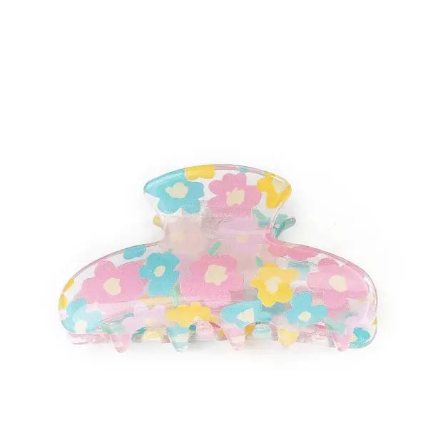 Flower PVC Claw Hair Clips