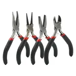 4Pcs 4 Styles Carbon Steel Flat Nose Pliers for Jewelry Making Supplies