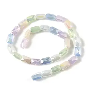 2 Strands Electroplate Glass Beads Strands