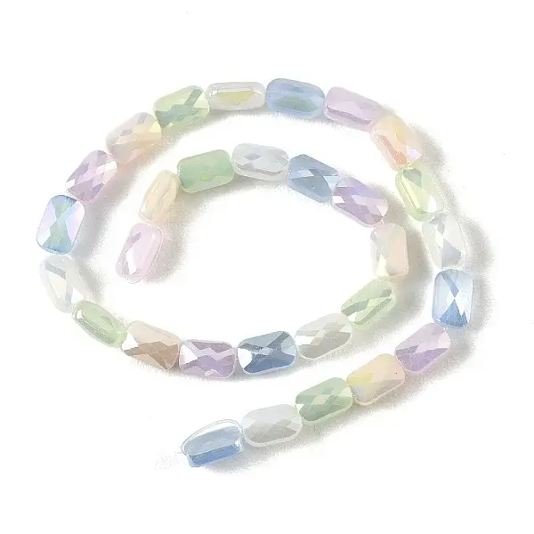 2 Strands Electroplate Glass Beads Strands