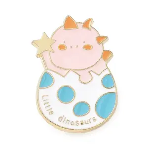 Dinosaur with Egg Enamel Pins