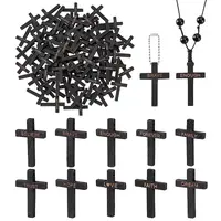 100Pcs 10 Styles Wooden Pendants