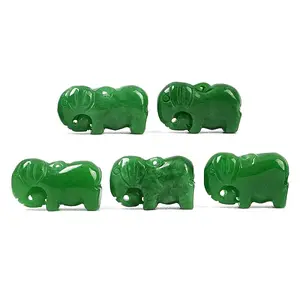 Natural Myanmar Jade Dyed Carved Pendants