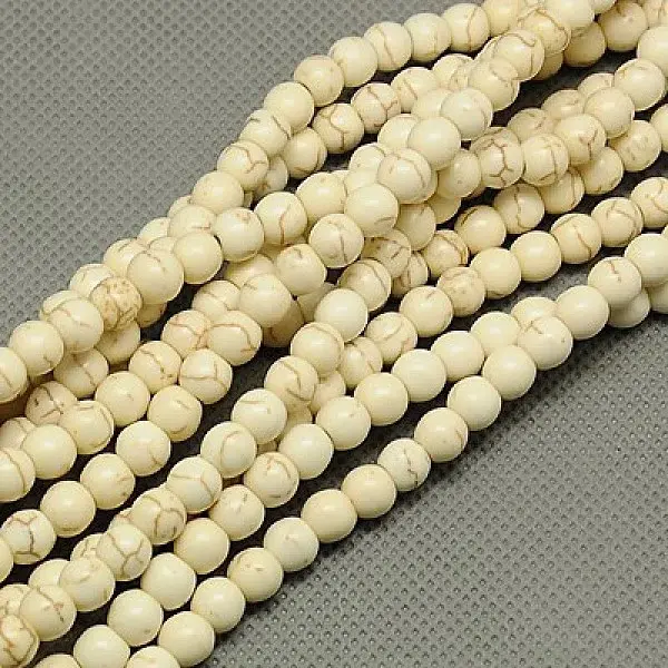 1 Strand Synthetic Turquoise Round Beads Strands