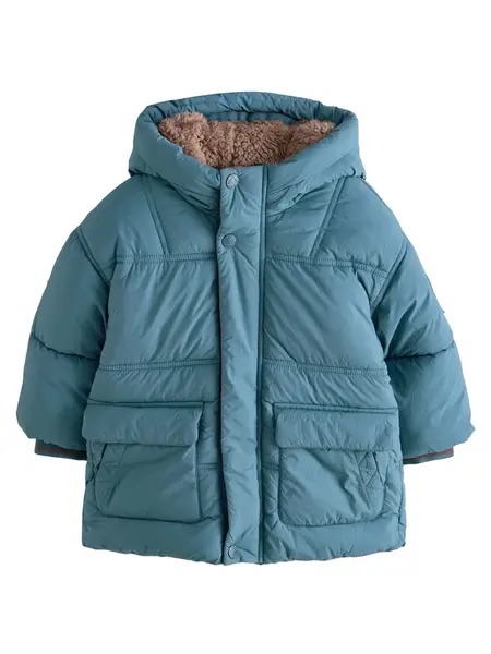 Next Zimná bunda  modrozelená