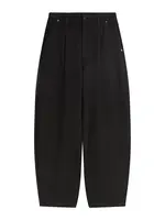 Bershka Plisované nohavice  čierna