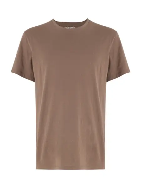SELECTED Tričko 'SLHAspen'  hnedá