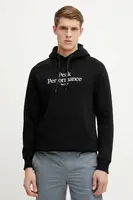 Mikina Peak Performance pánská, černá barva, s kapucí, s aplikací