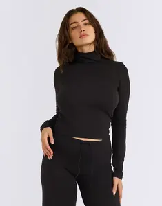 Organic Basics Everyday Turtleneck Black M